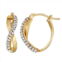 Taylor Grace 10k Gold Crystal Infinity Hoop Earrings