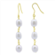 Aleure Precioso Sterling Silver Triple Freshwater Cultured Pearl Linear Drop Earrings