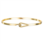 Emberly Gold Tone Hook Closure Bangle Bracelet