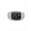 LuvMyJewelry Grey Picture Jasper Gemstone Sterling Silver Men Signet Ring