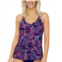 Island Escape Womens Paisley-Print Racerback Tankini Top