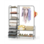 SUGIFT Free Standing Closet Organizer with Removable Drawers and Shelves-Gray