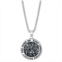 He Rocks Saint Christopher Coin Pendant Necklace in Stainless Steel 24 Chain