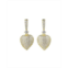 A&M Gold-Tone Heart Drop Earrings