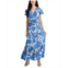 Tinsel Petite Print Short-Sleeve Maxi Dress