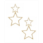 ETTIKA Double Star Crystal Gold Plated Statement Earrings