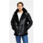 Furniq UK Mens Fashion Leather Jacket Wool Black