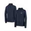 Stitches Big Boys Navy Milwaukee Brewers Raglan Quarter-Zip Jacket