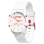 SPGBK Watches Unisex Hoke County Three Hand Quartz White Silicone Watch 44mm