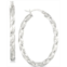 Simone I. Smith Textured Hoop Earrings in Sterling Silver