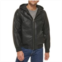 Mens Levis Faux Leather Hoodie Bomber Jacket