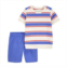 Baby Carters 2-Piece Striped Tee & Canvas Shorts Set