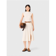 Maje ribbed dress with side slit