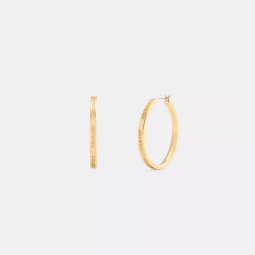 Coach Outlet coach medium hoop earrings