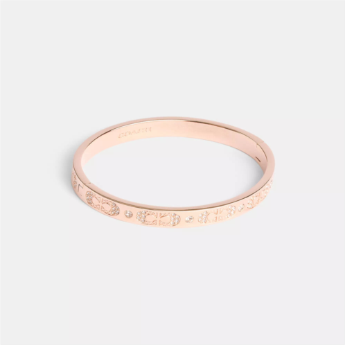 Coach Outlet signature pave hinged bangle