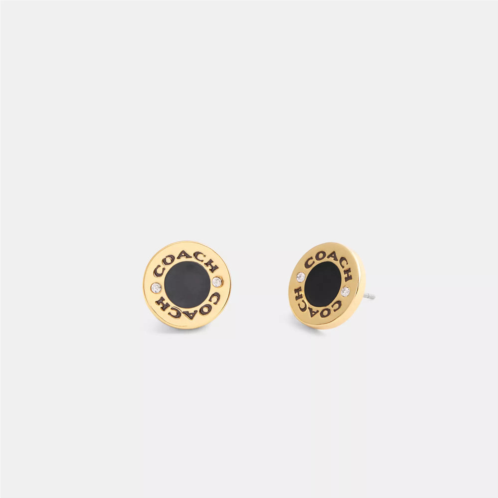Coach Outlet coach enamel circle stud earrings