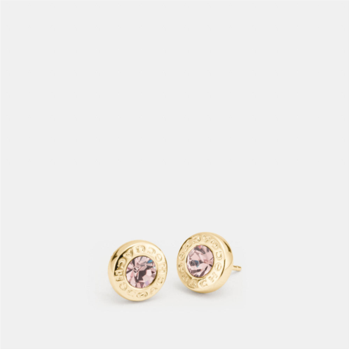 Coach Outlet coach open circle stone strand earrings