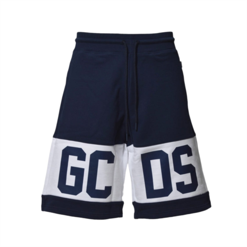 Gcds bermuda band logo in dark blue cotton