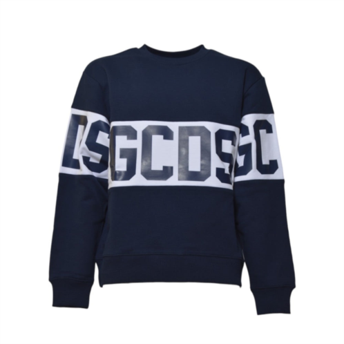 Gcds cotton sweatshirt with contrasting logo band