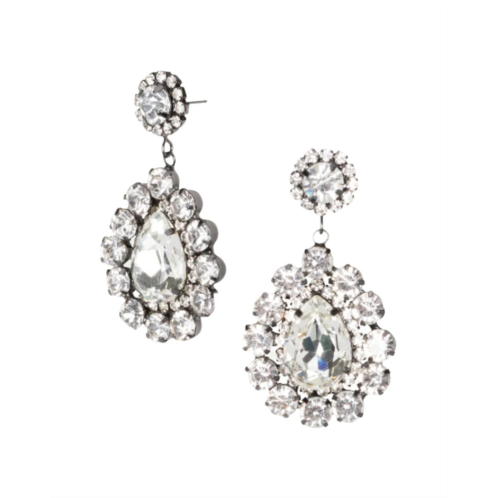 Trina Turk plated kjl crystal teardrop post drop earrings