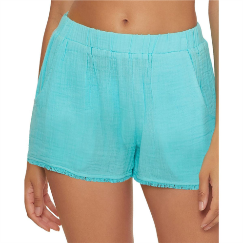 Trina Turk womens fringe front pockets casual shorts