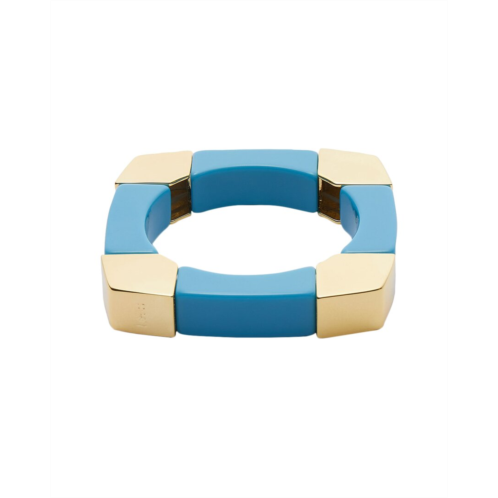 Trina Turk 14k plated geo stretch bangle bracelet