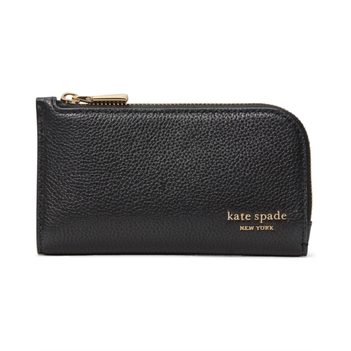 Kate Spade New York Devin Pebbled Leather Small Slim Bifold Wallet