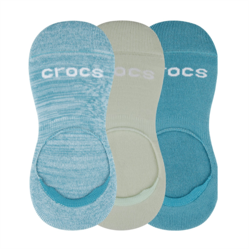 Crocs Womens Footie Socks 3-Pack Light Blue01