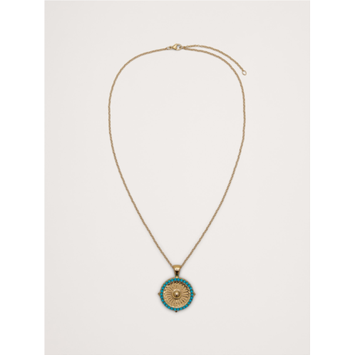 Bananarepublic Wanderlust Sunflower Small Embellished Coin with Chain by Jane Win