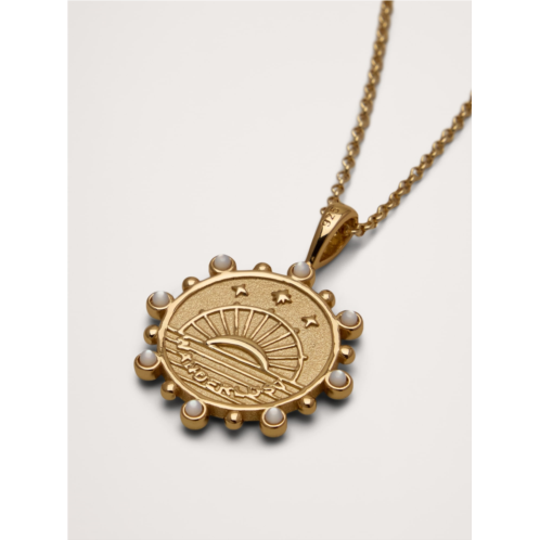 Bananarepublic Wanderlust Wildflowers Petite Pendant Coin with Chain by Jane Win