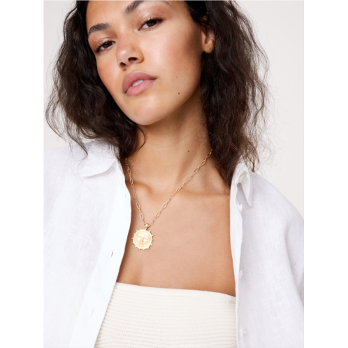 Bananarepublic Strong Vintage Sun Face Pendant with Chain by Jane Win