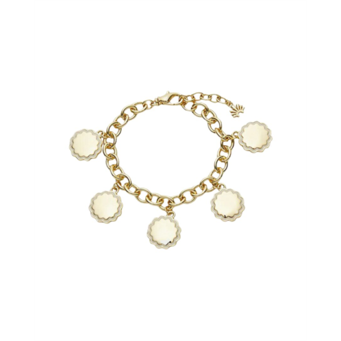 Trina Turk plated scalloped coin charm bracelet