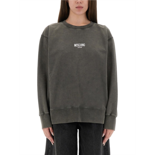 Moschino relaxed fit cotton sweatshirt with front logo
