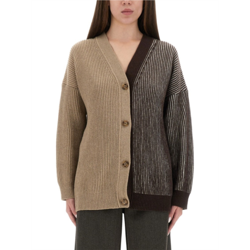 Moschino relaxed fit cardigan with inlay logo design