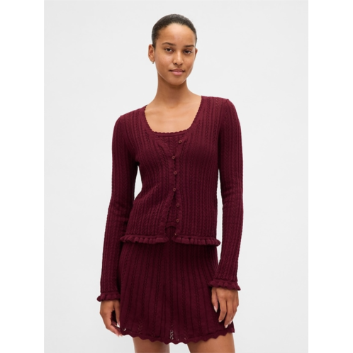 Gap 100% Cotton Pointelle Cardigan