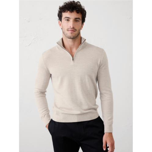 bananarepublic MERINO WOOL HALF-ZIP SWEATER