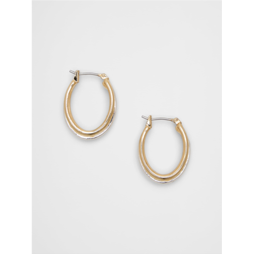 bananarepublic Mixed Metal Huggie Earrings