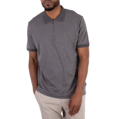 Hugo Boss short-sleeved zip-placket polo shirt