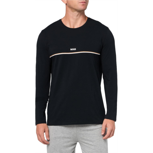 Hugo Boss mens unique long sleeve shirt black currant