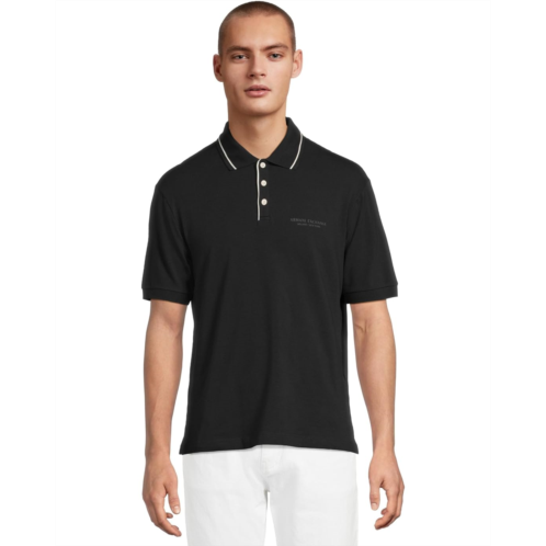 Mens Armani Exchange Milano/New York Logo Polo Shirt