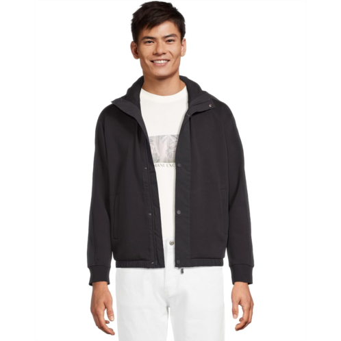 Mens Armani Exchange Removable Hood Full Zip Sweatshirt