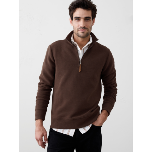 bananarepublic Knit Mock-Neck Half-Zip Sweatshirt