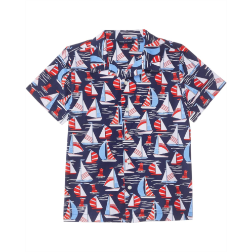 Janie and Jack Poplin Sailboat Print Shirt (Toddler/Little Kid/Big Kid)