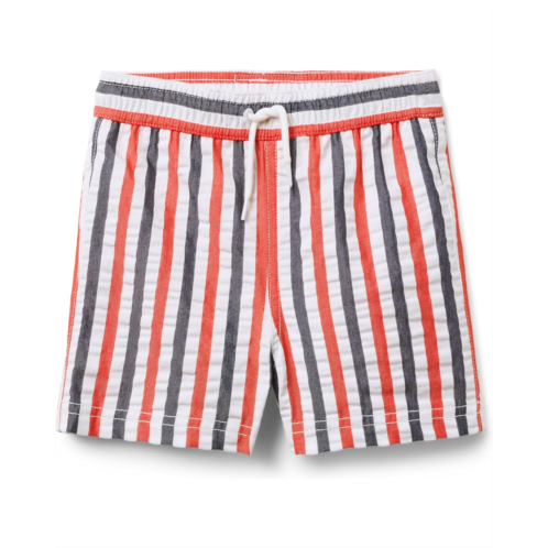 Janie and Jack Boys Seersucker Swim Trunk (Toddler/Little Kid/Big Kid)