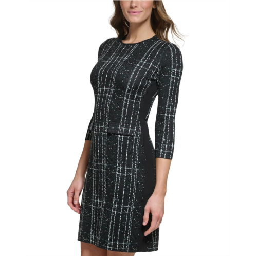 DKNY Long Sleeve Sheath Sweaterdress