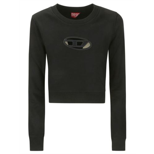 Diesel black woman logo sweatshirt