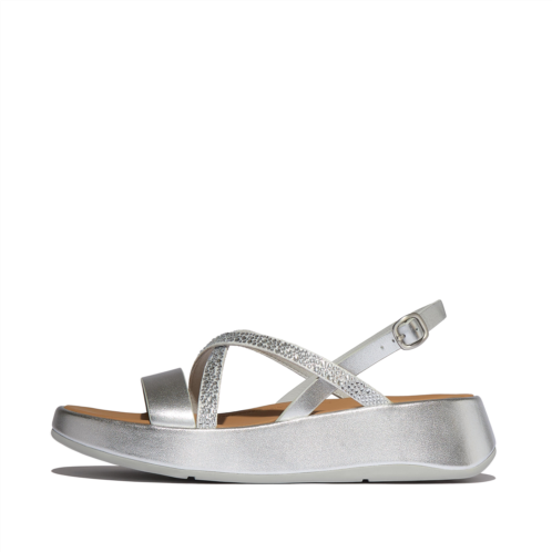 Fitflop Crystal-Mix Flatform Strappy Back-Strap Sandals