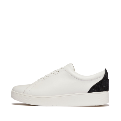 Fitflop Crystal-Backtab Leather Sneakers