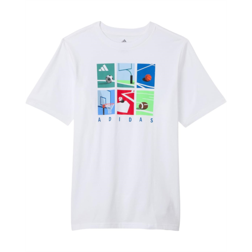 adidas Kids Multi Sport Grid Tee (Big Kid)