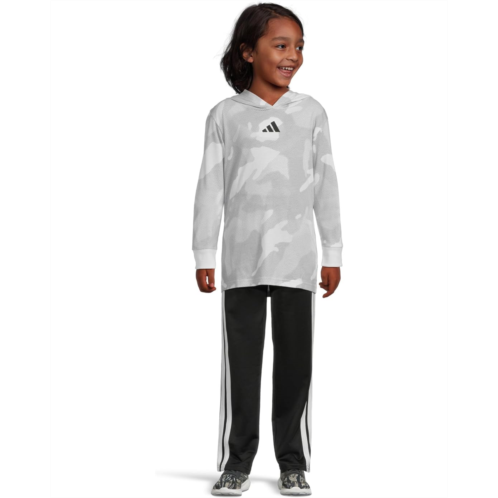 adidas Kids Aop Hooded Cotton Tee Pant Set (Toddler/Little Kid)
